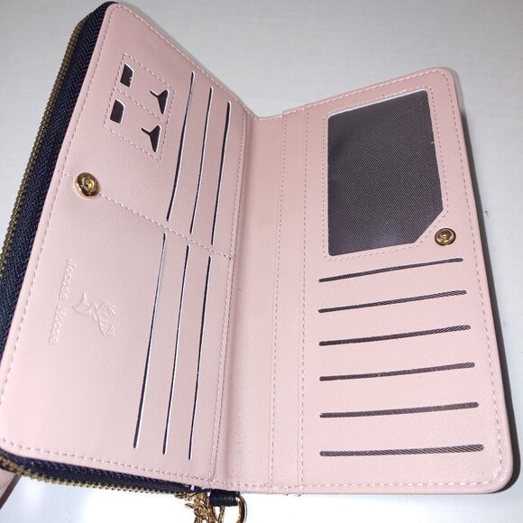 Jocose Moose RFID Wristlet Wallet Black and White OS - Picture 3 of 9